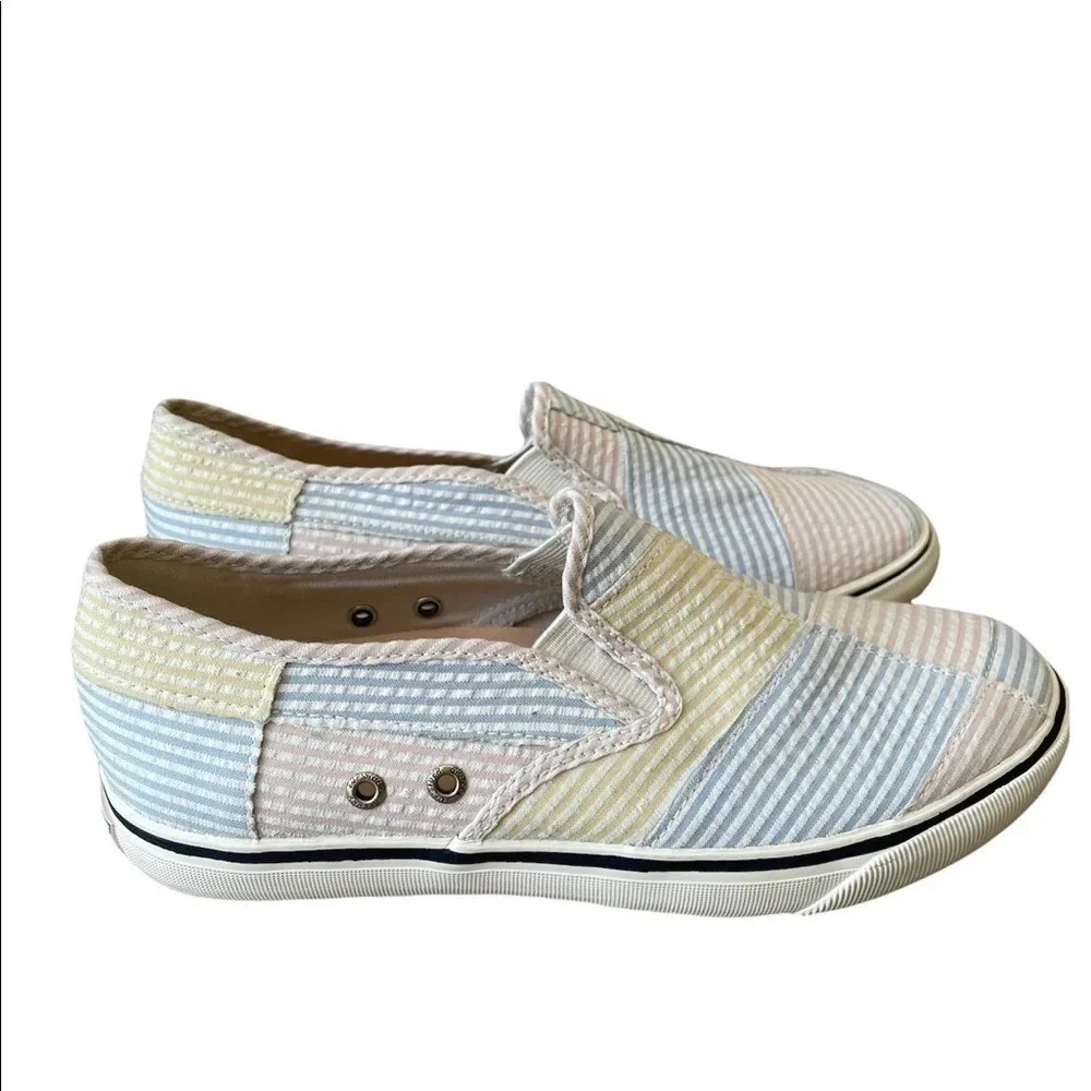 Sperry Top-Sider Pastel Striped Textile Casual Loafers Shoes